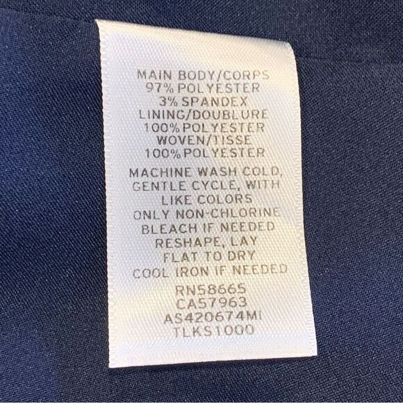 1901 Mini Shift Dress Navy Size 12 Blue and Green Accents - Picture 7 of 9